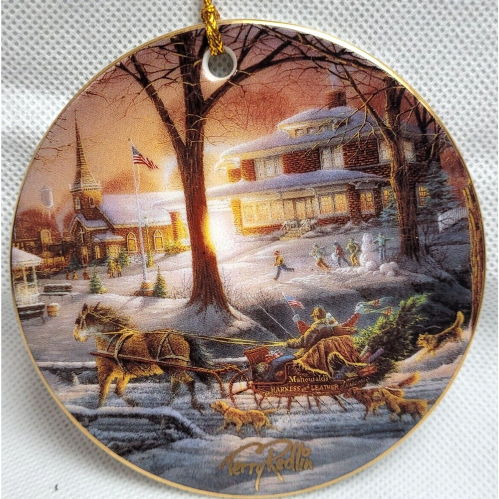 Terry Redlin Ornament "Racing Home" Porcelain The Hadley Collection - No Box